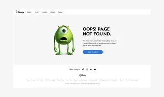 Disney 404 page