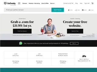 Godaddy website after