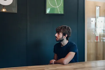 Tom in the MadeByShape meeting room