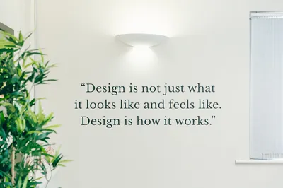 Close up of a quote in the studio