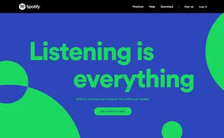 Spotify website before copy 2