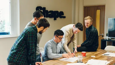 The team go through a project with Mike