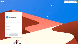 Wetransfer website after