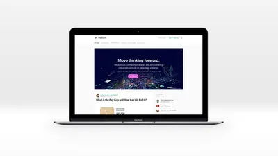 Medium website screenshot on a macbook heading image