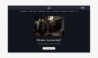 Wizarding world 404 page