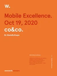 Certificate co co mobile excellence