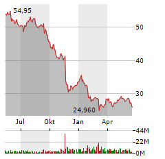 BAYER Aktie Chart 1 Jahr